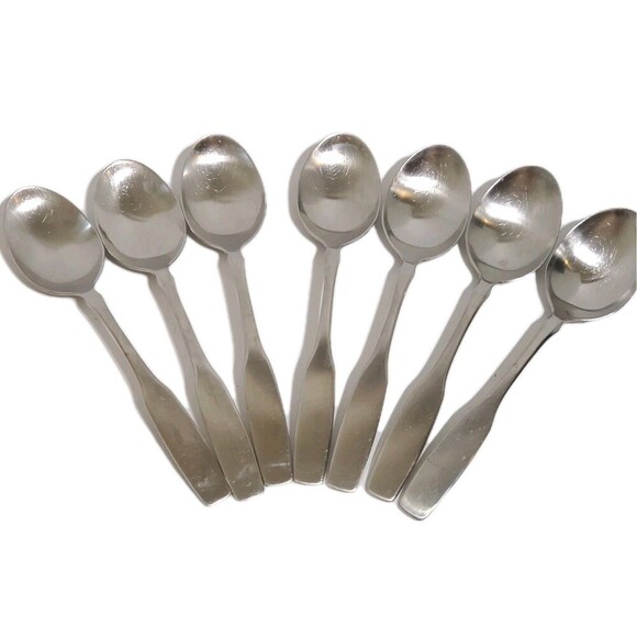Oneida Community Stainless Paul Revere Table Soup Spoons 6.75" Set Of 7 - Picture 1 of 4